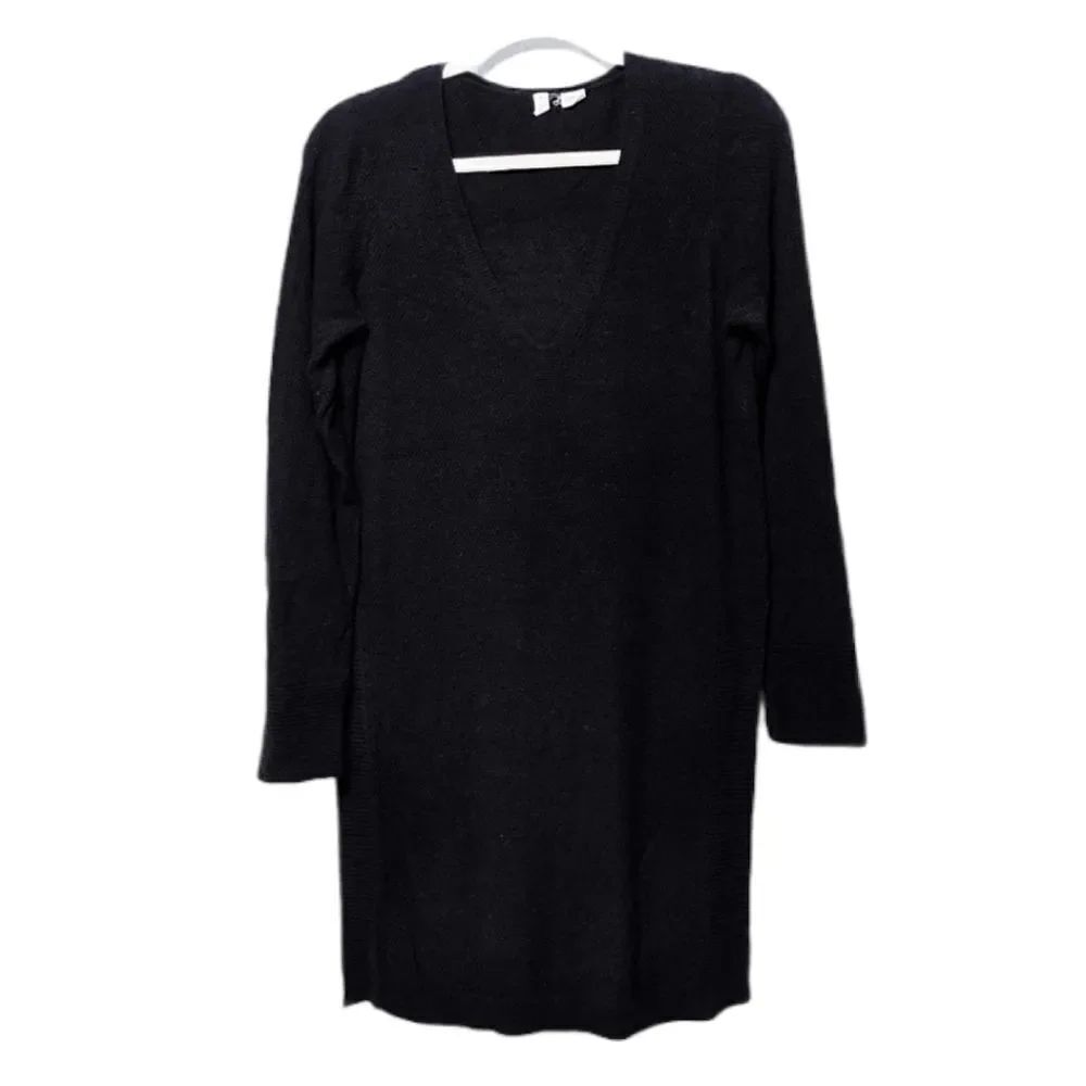 Anthropologie MOTH Waffle Knit V-Neck Long Sleeve Dress S